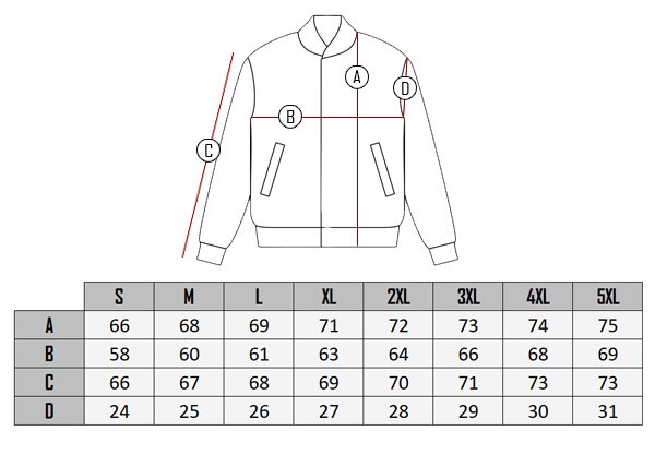  RockDenim Midnight rider skinnjakke size table 