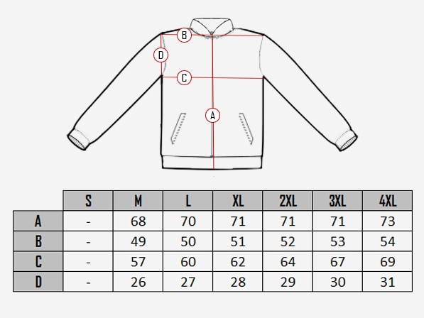 Power Rider Skindjakke - Sort size chart