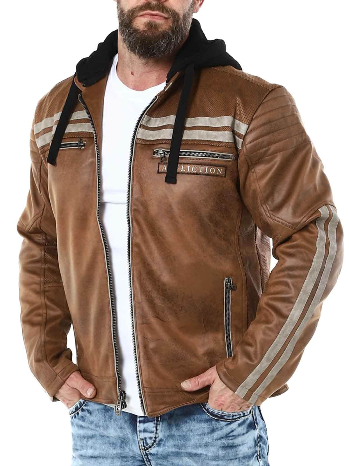 Affliction Quickstrike PU Skinnjacka - Brun Lars_3.jpg