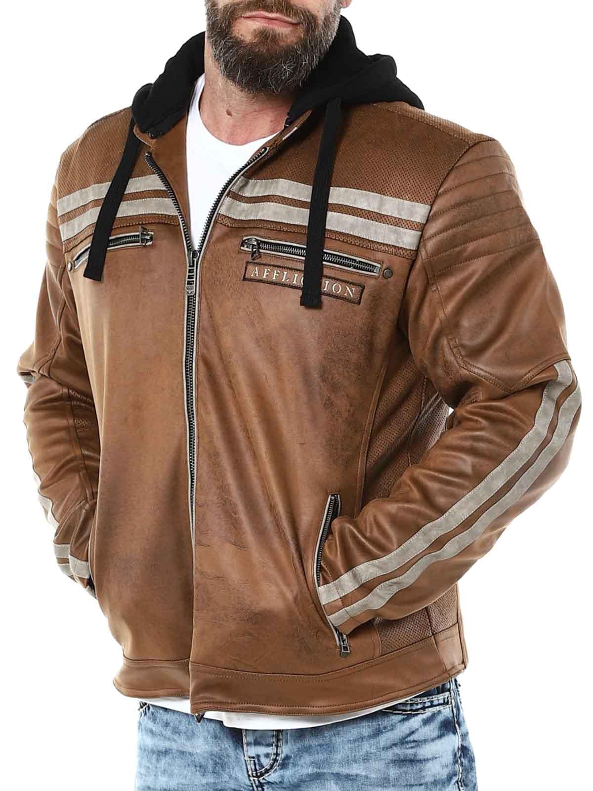 Affliction Quickstrike PU Skinnjacka - Brun Lars_8.jpg
