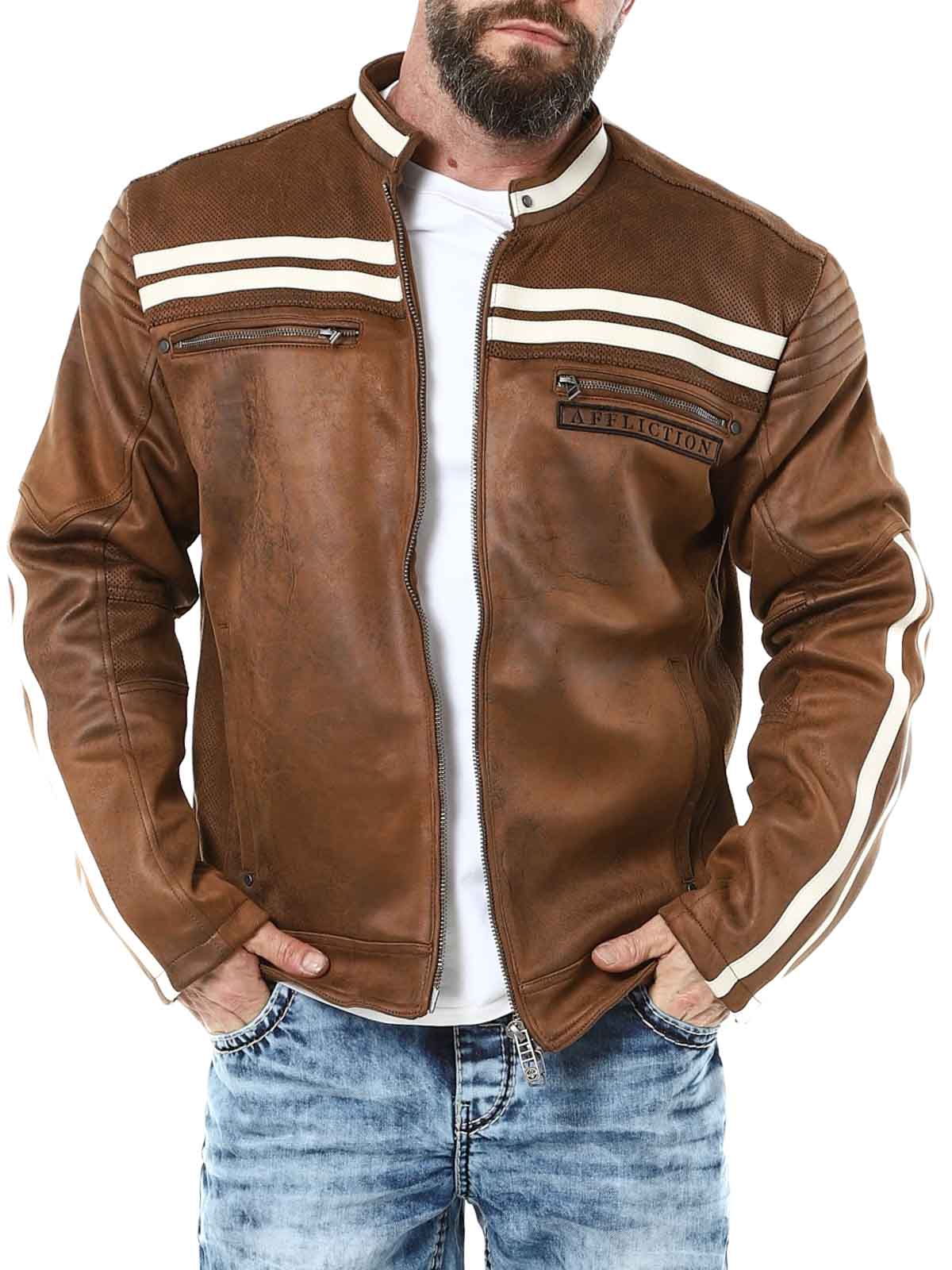Affliction Trident PU Skinnjacka - Brown Lars_2.jpg