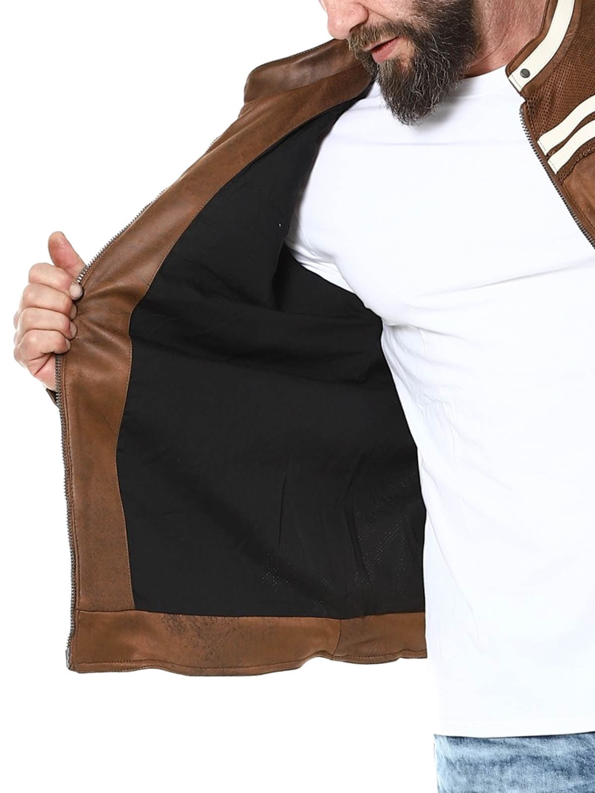 Affliction Trident PU Skinnjacka - Brown Lars_7.jpg
