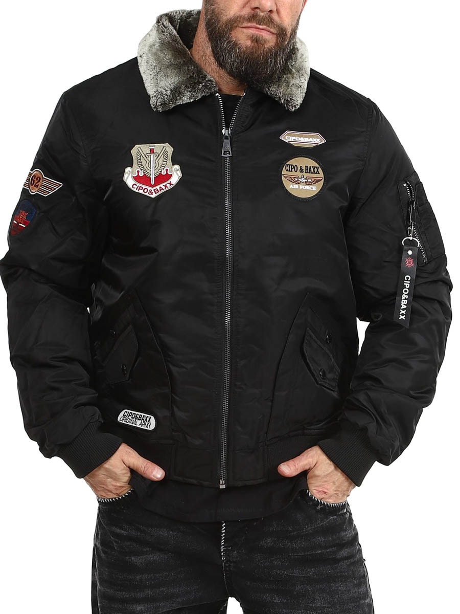 Air Force Cipo Baxx Bomberjacka Black_5.jpg