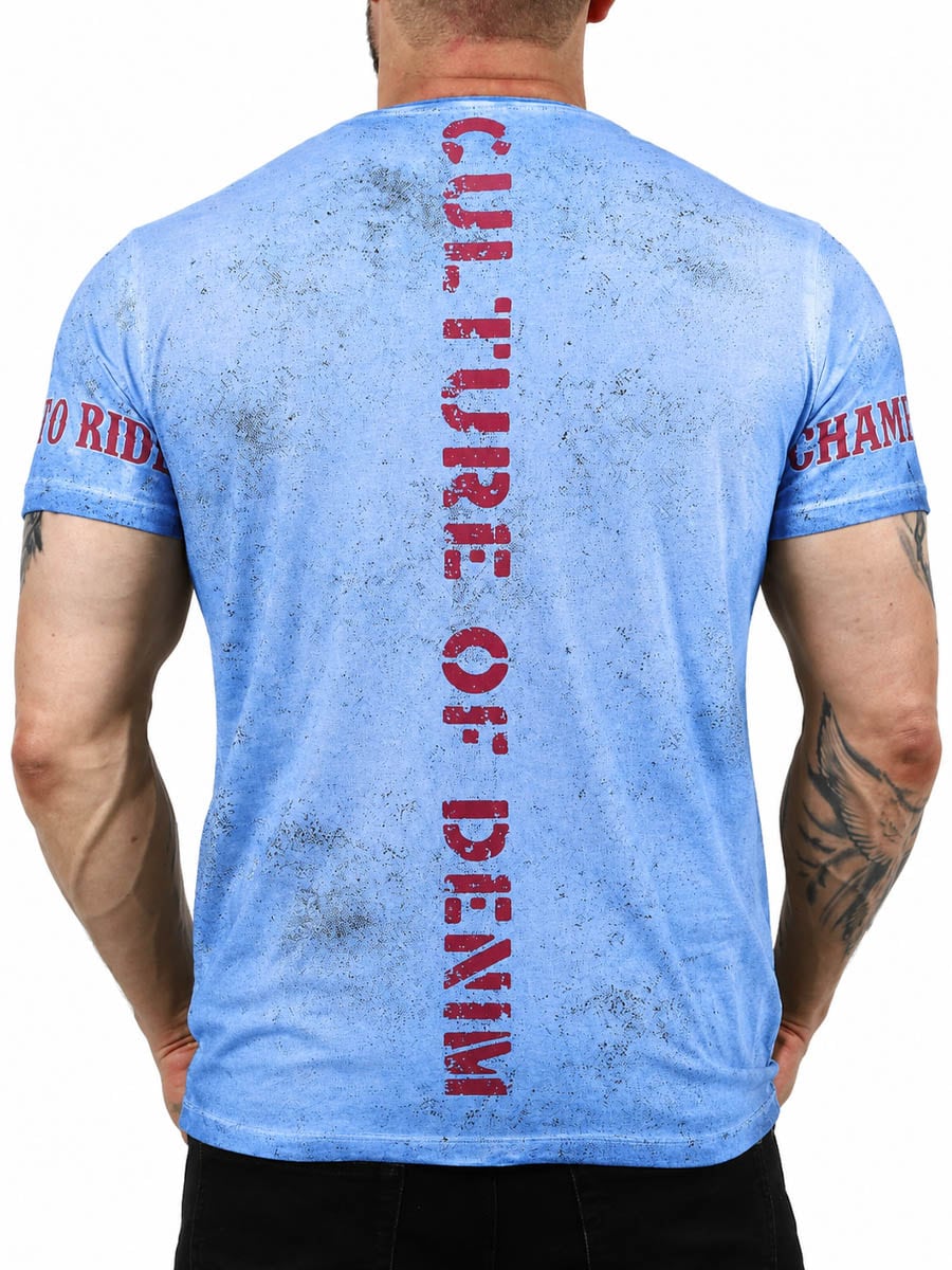 Born To Ride T-shirt Blue Main back.jpg