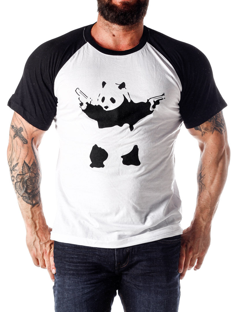 Banksy´s Graffiti Panda T-shirt - Hvid/Sort