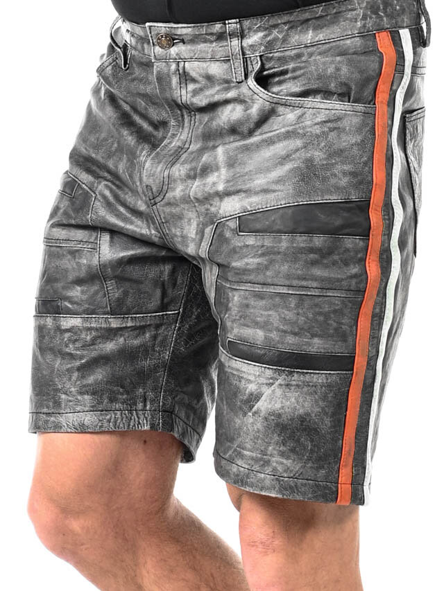 RD Steel Real Leather Short - Mørkegrå