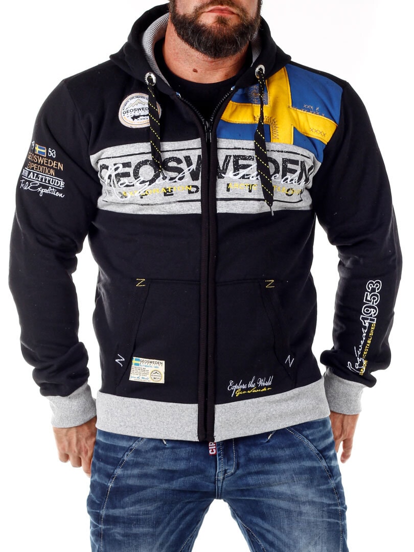 Geo Sweden Hoodie - Sort