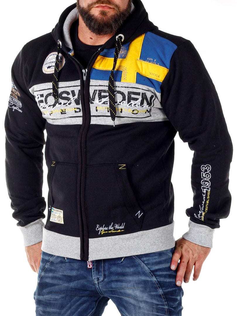 Geo Sweden Hoodie - Sort