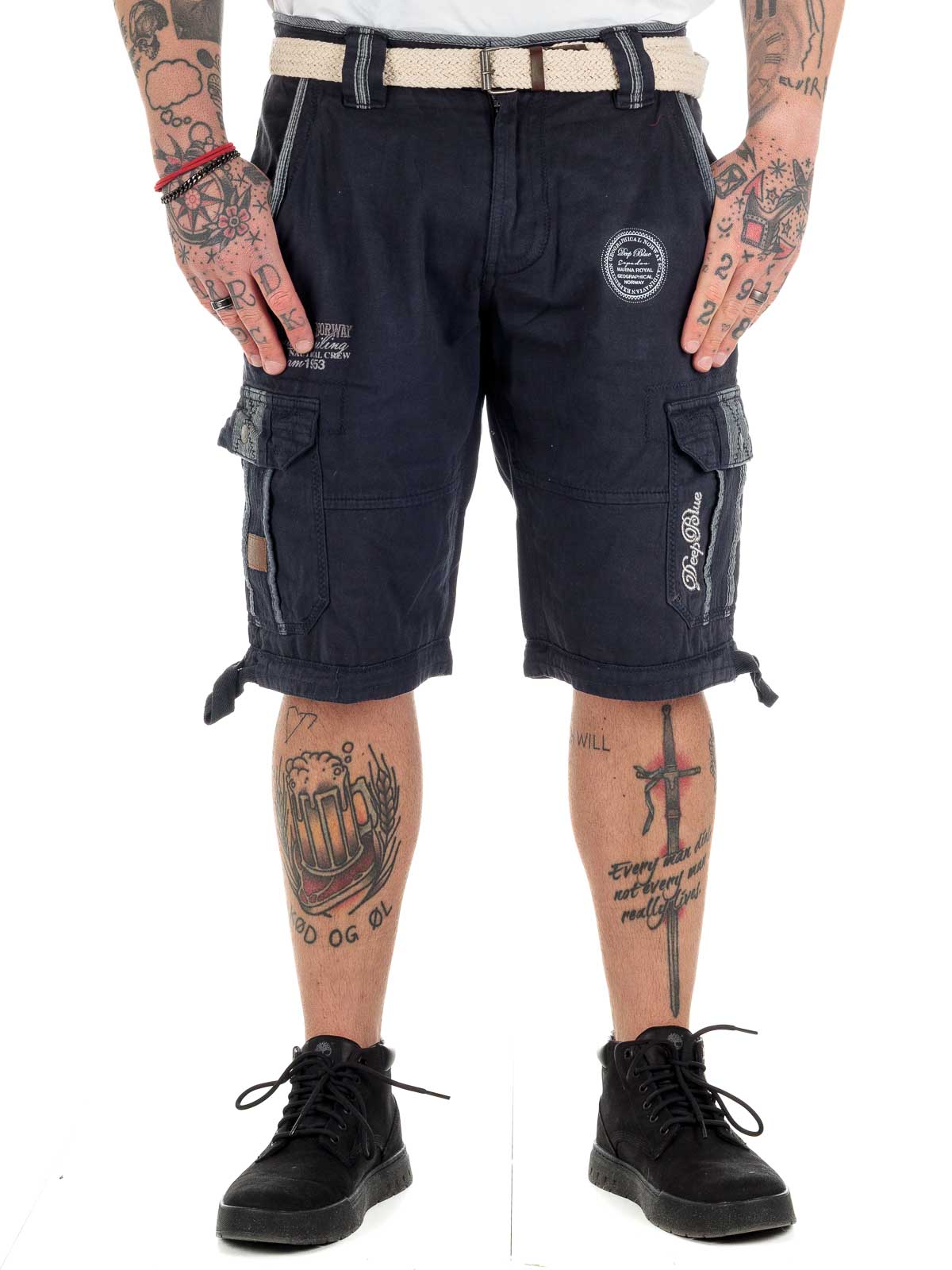 Geo Norway Paillette Cargo Shorts_1.jpg
