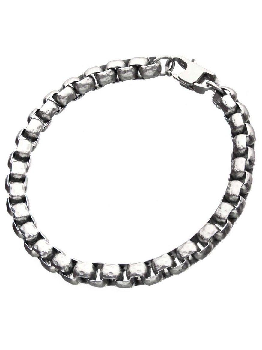 Hammered Steel Inox Armband - Silver 2.jpg