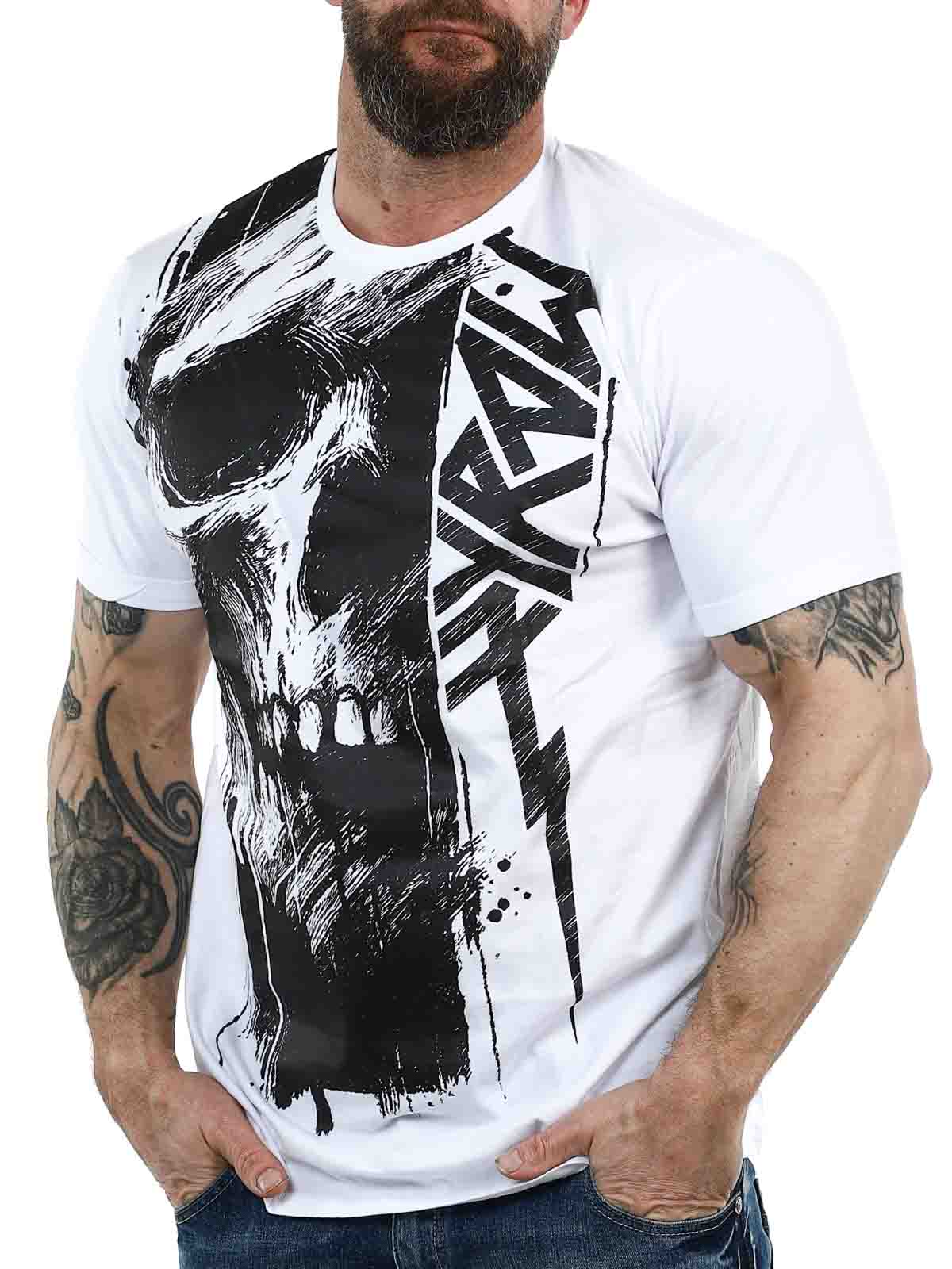 Hyraw Painted Skull T-shirt White Lars_2.jpg