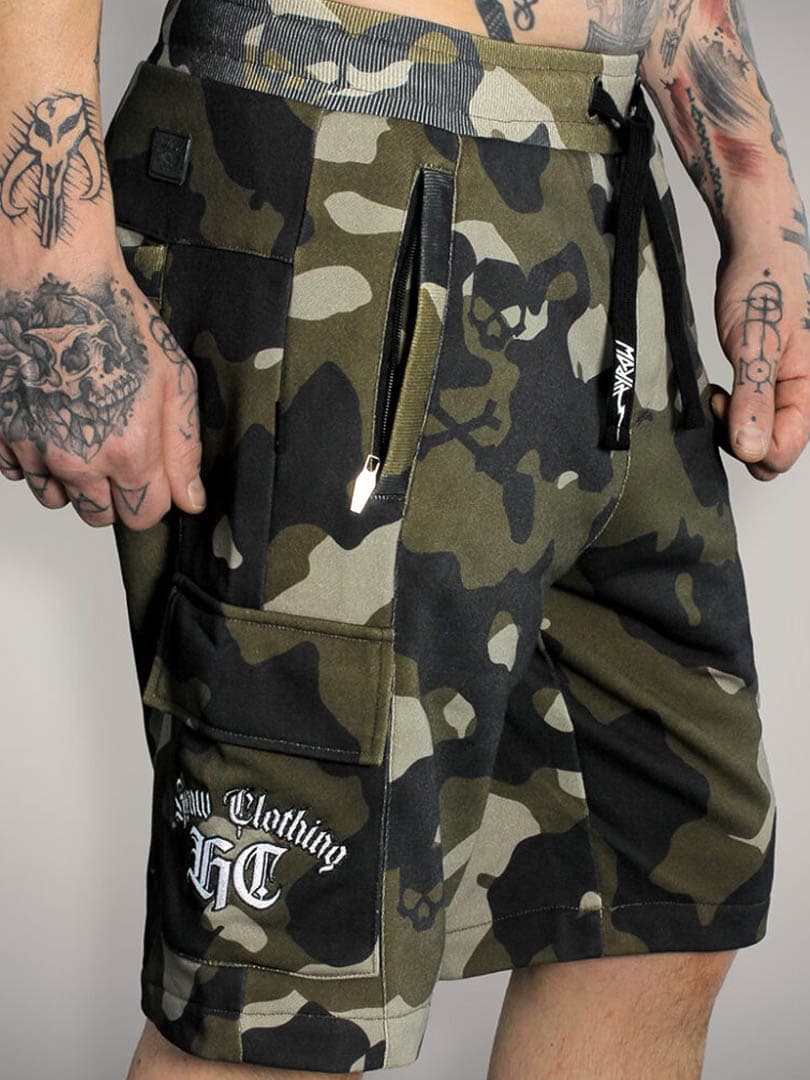 Hyraw Trooper Cargo Shorts - Camo.jpg