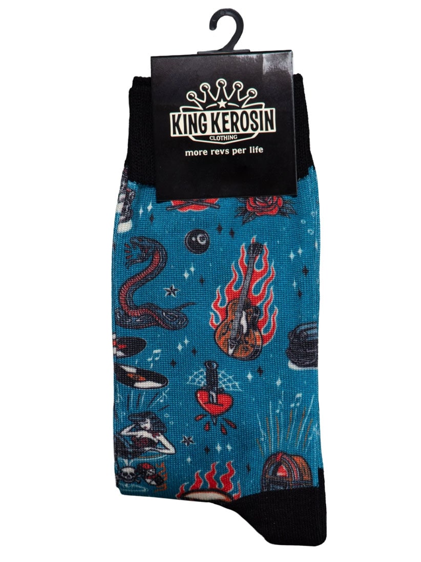 KKI5S002 King Kerosin Rock N Roll socks blue 2.jpg