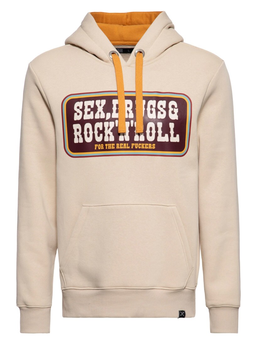 King Kerosin Rock N Roll Hoodie Beige 1.jpg