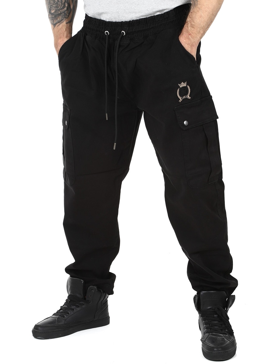 Loose Fit SikSilk Cargo pants 27979- Black_2.jpg