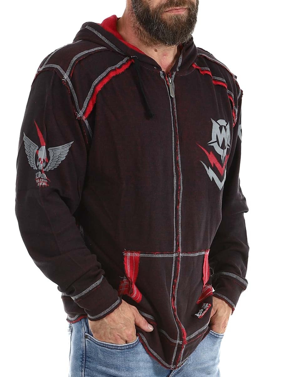 Loud Af Wornstar Zip Hoodie red_3.jpg
