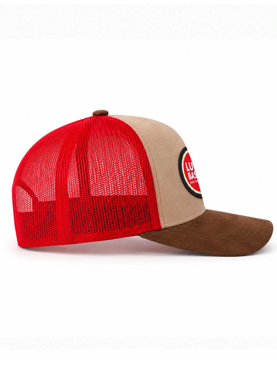 Lucky bastard RD cap brown side.jpg