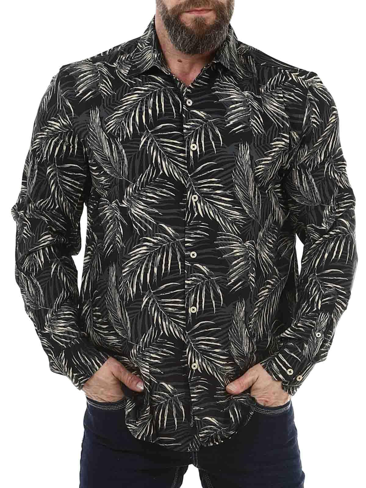 Manity Carisma Shirt 8737 - Black Beige_1.jpg