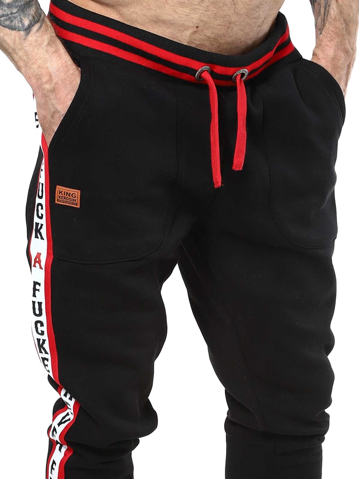 Never fuck a fucker King kerosin black Sweatpants_2.jpg