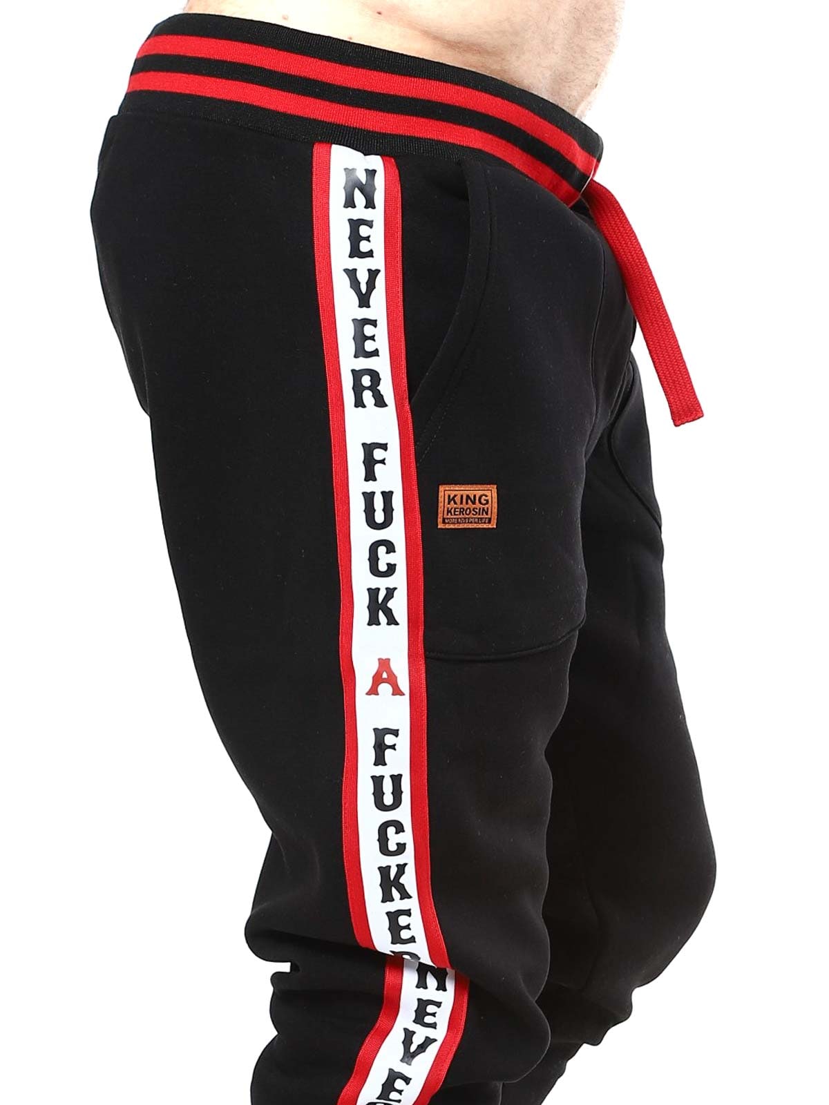 Never fuck a fucker King kerosin black Sweatpants_5.jpg