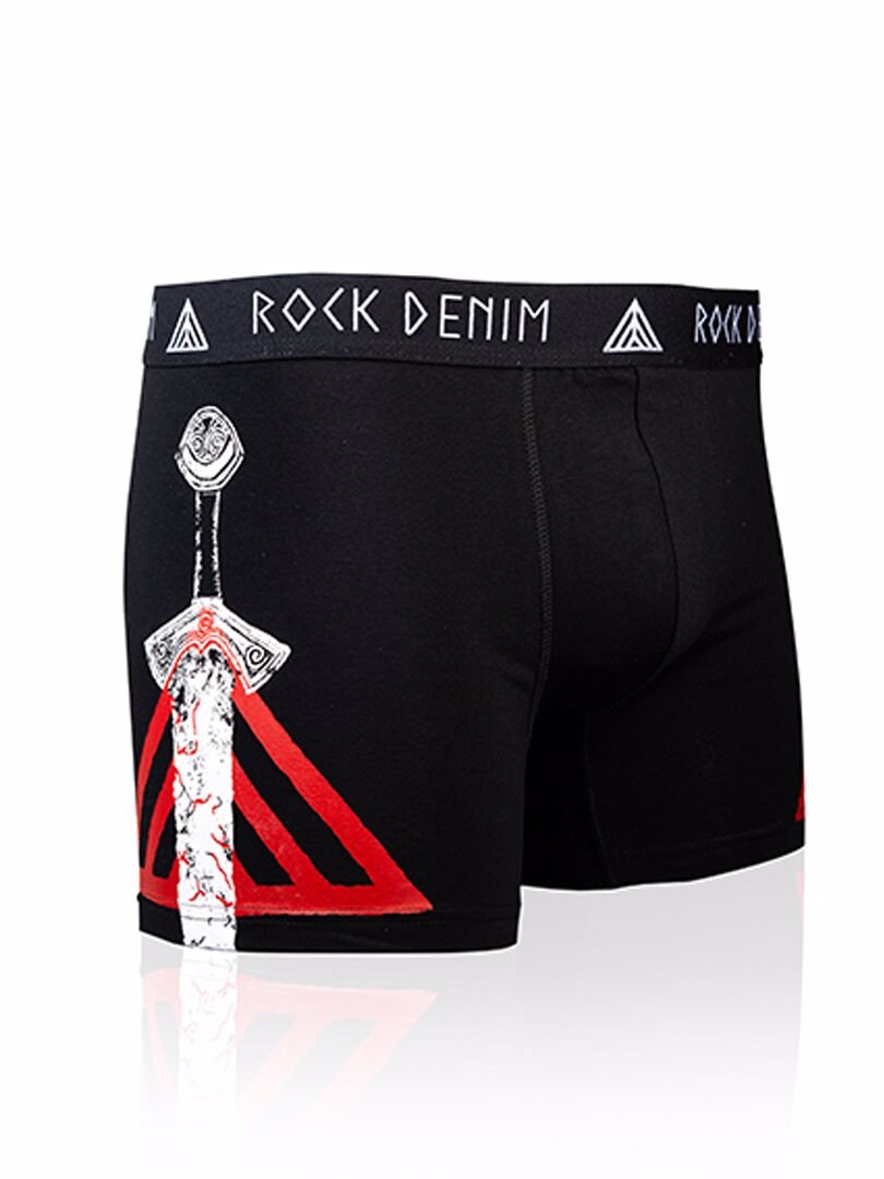 4-pak RockDenim Viking Sword Boksershorts - Sort