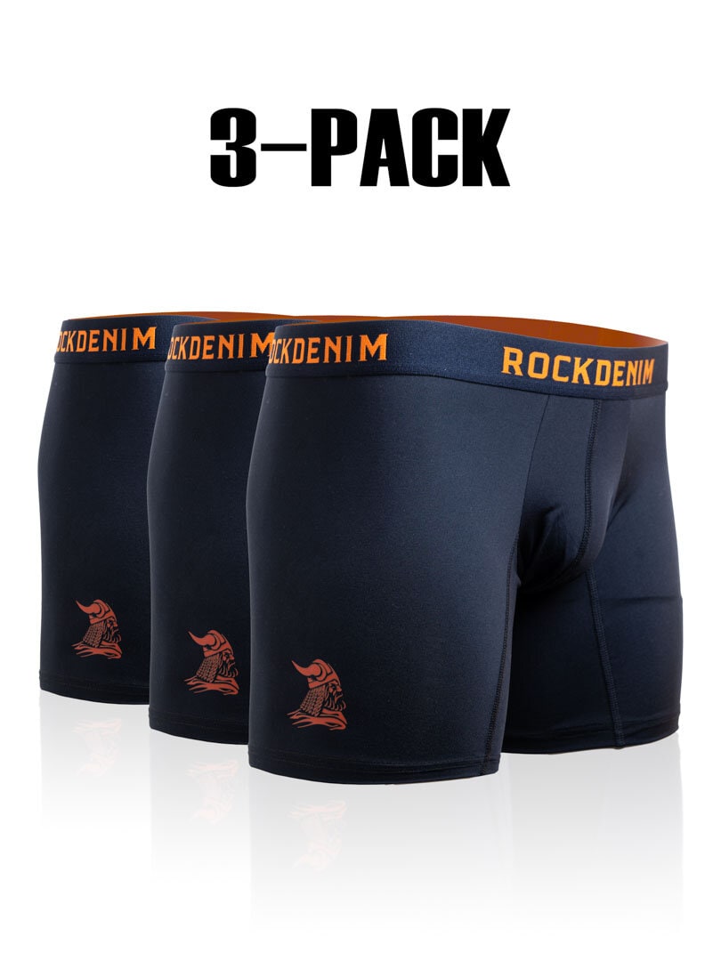 3-Pack RD Viking Performance Boksers - Blå/Orange