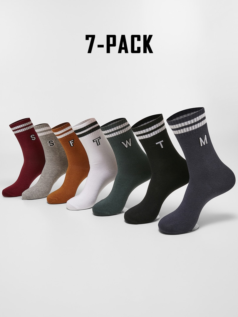 7-Pack Ugedager Strømper - Multicolor