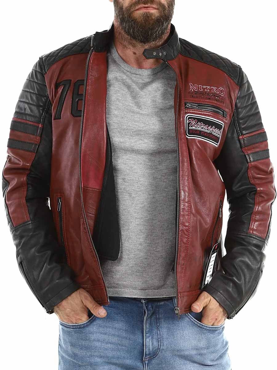 RD Iron Mile Skinnjacka black red_1.jpg