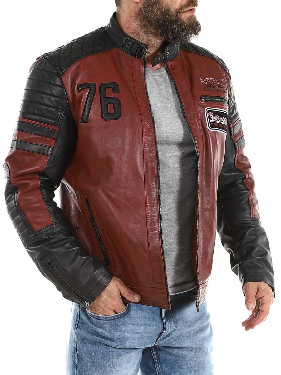 RD Iron Mile Skinnjacka black red_9.jpg