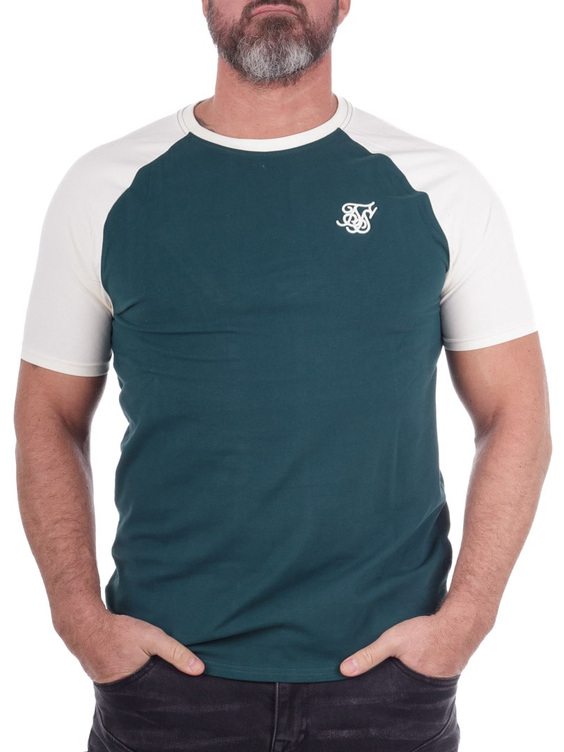 Raglan SikSilk T-shirt - Green White_2.jpg