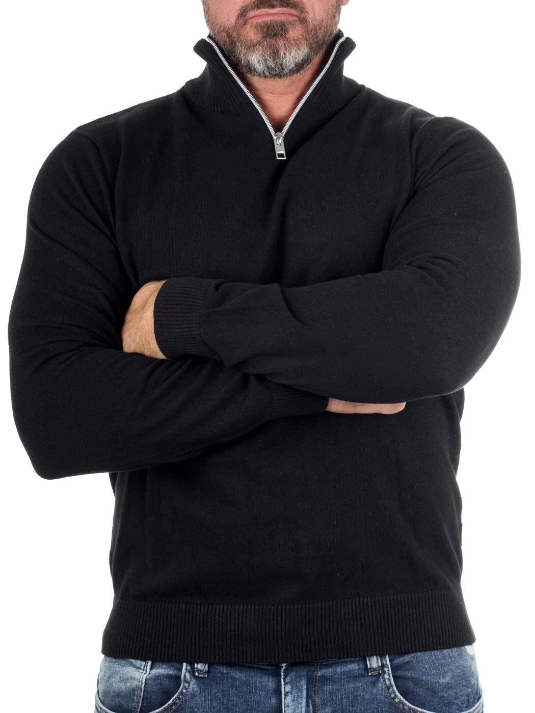 Rebel Callum Stickad Troja Black_1.jpg