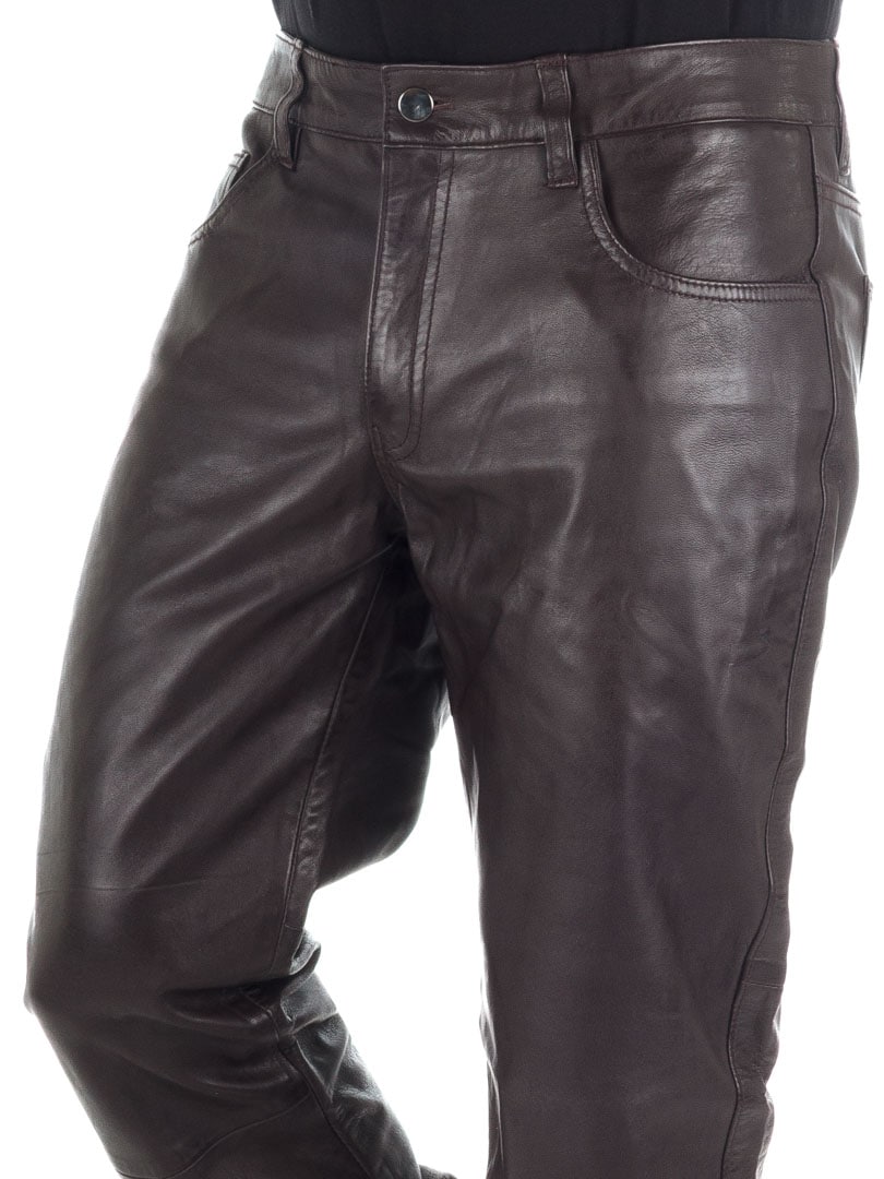 Rock Denim Premium Leather Pants Brown_5.jpg