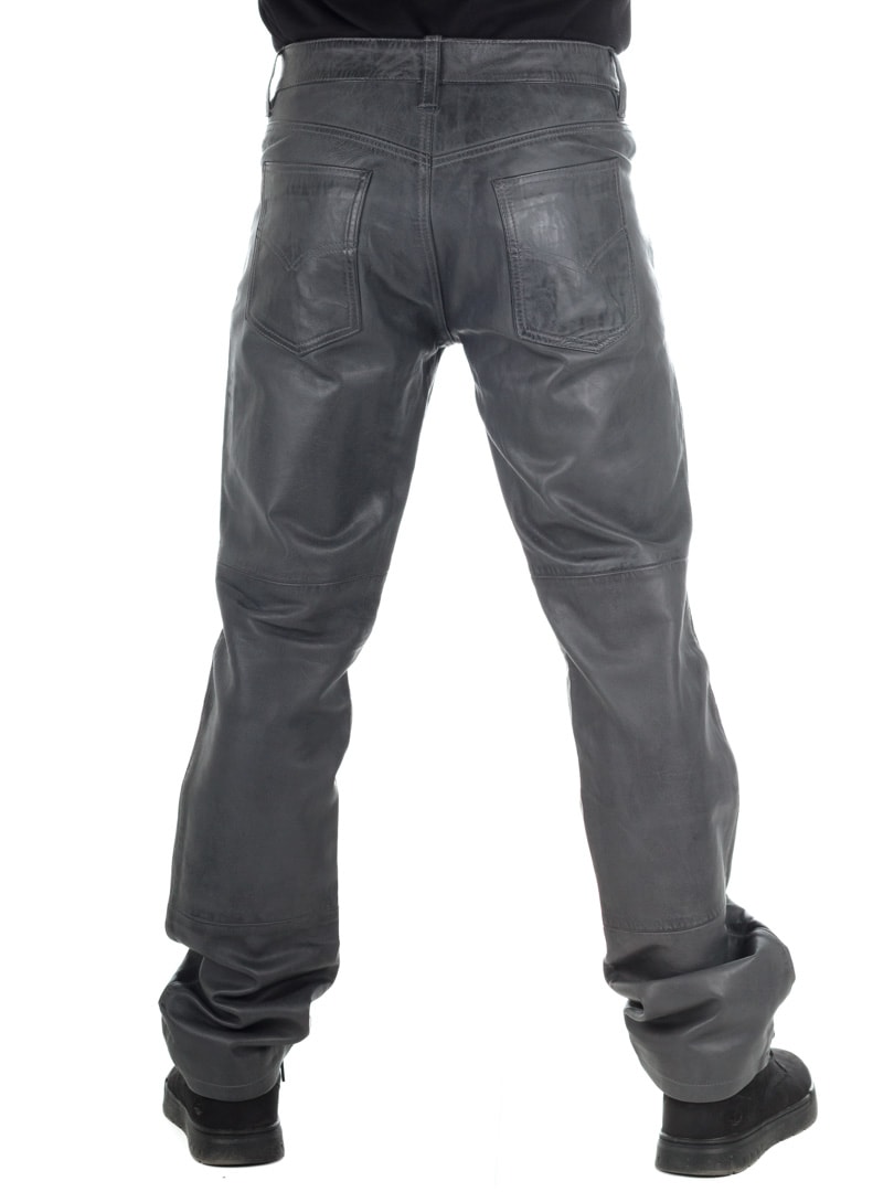Rock Denim Premium Leather Pants Grey_2.jpg