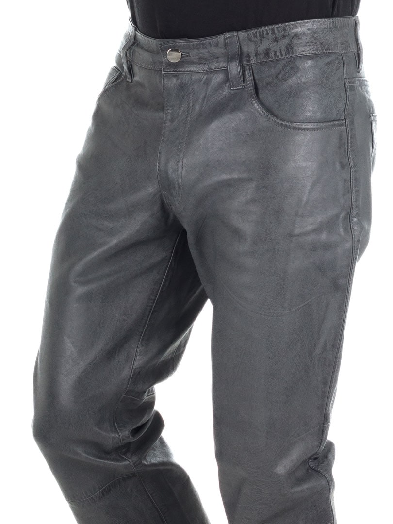 Rock Denim Premium Leather Pants Grey_5.jpg
