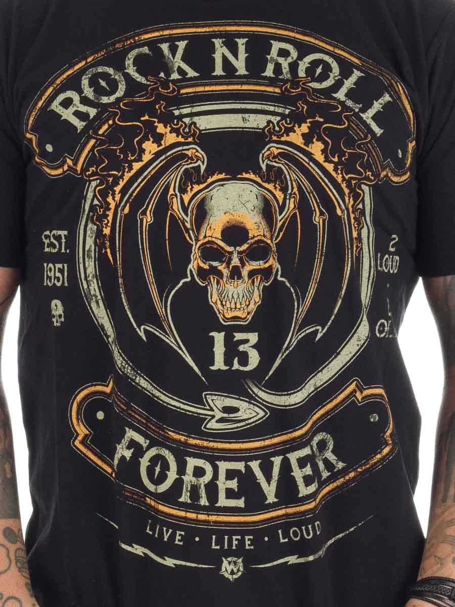 Rock N Roll Forever Wornstar T-shirt Black_2.jpg