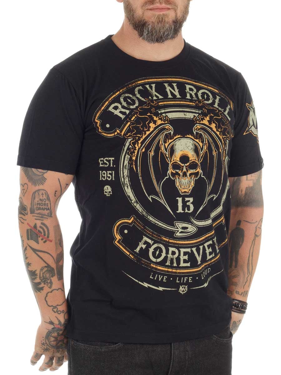 Rock N Roll Forever Wornstar T-shirt Black_4.jpg