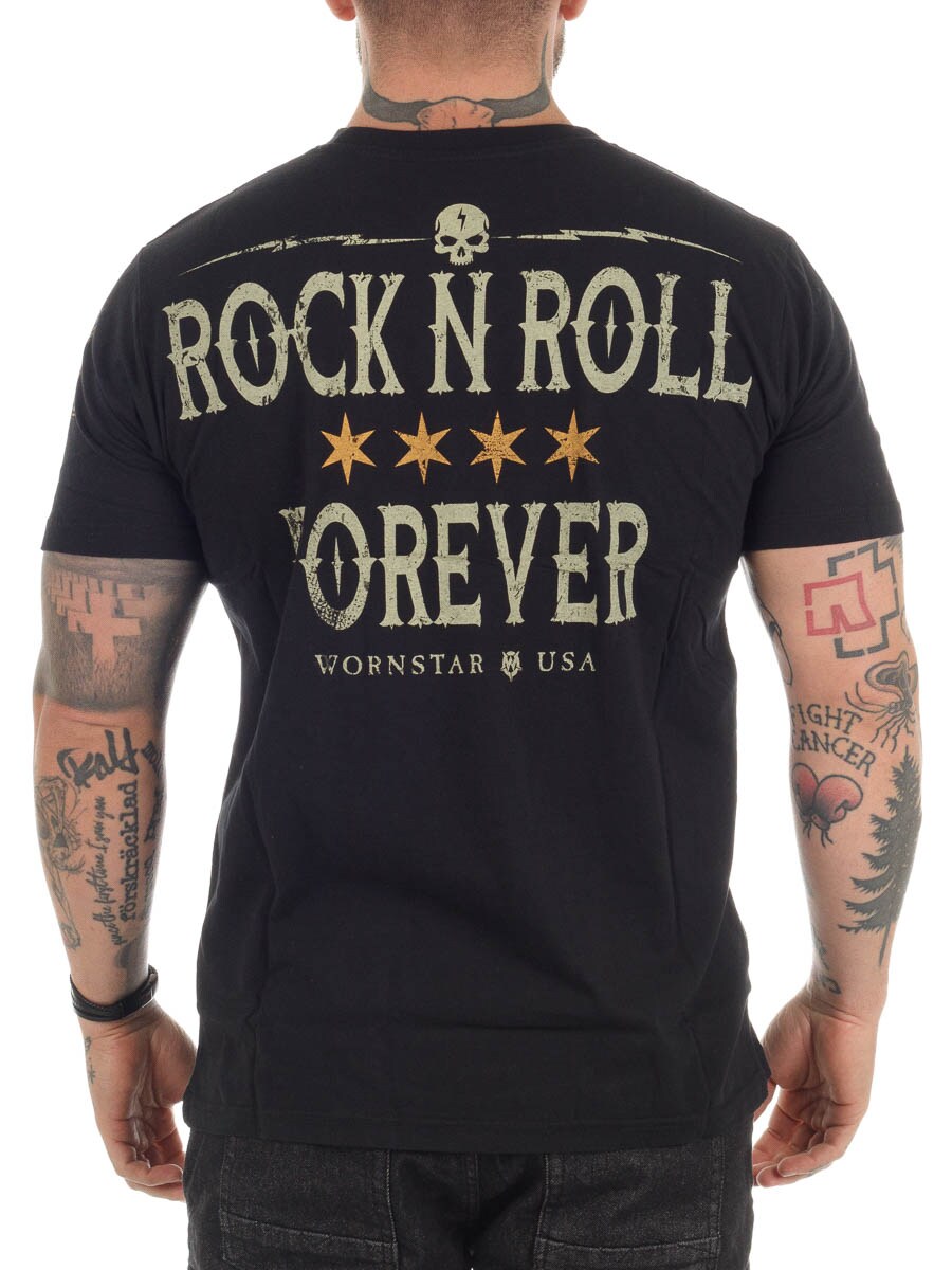 Rock N Roll Forever Wornstar T-shirt Black_6.jpg
