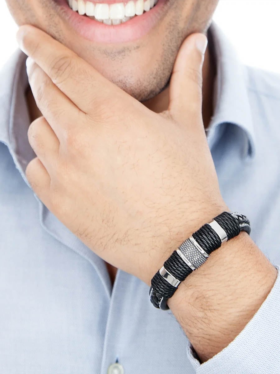 Serasar Ring Leather Armband b028 3.jpg