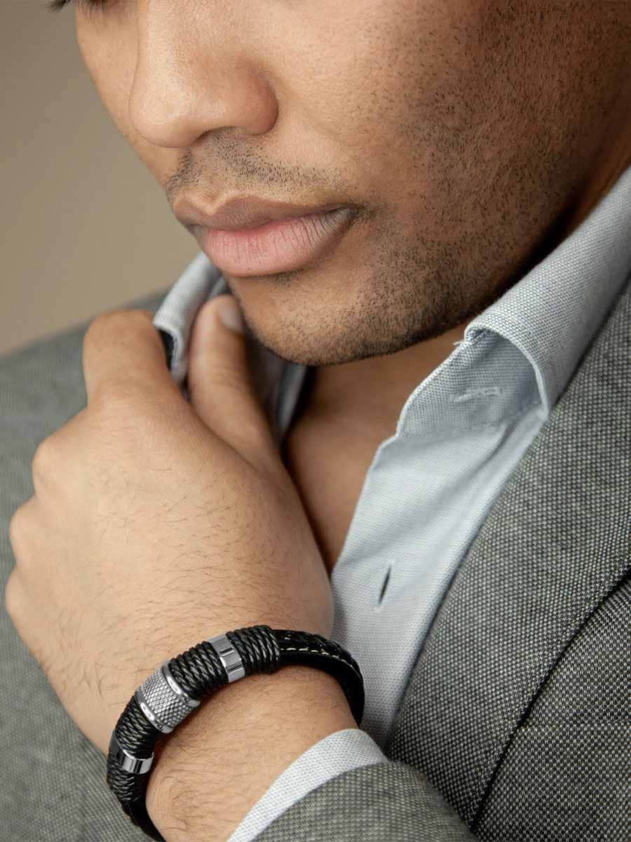 Serasar Ring Leather Armband b028 5.jpg