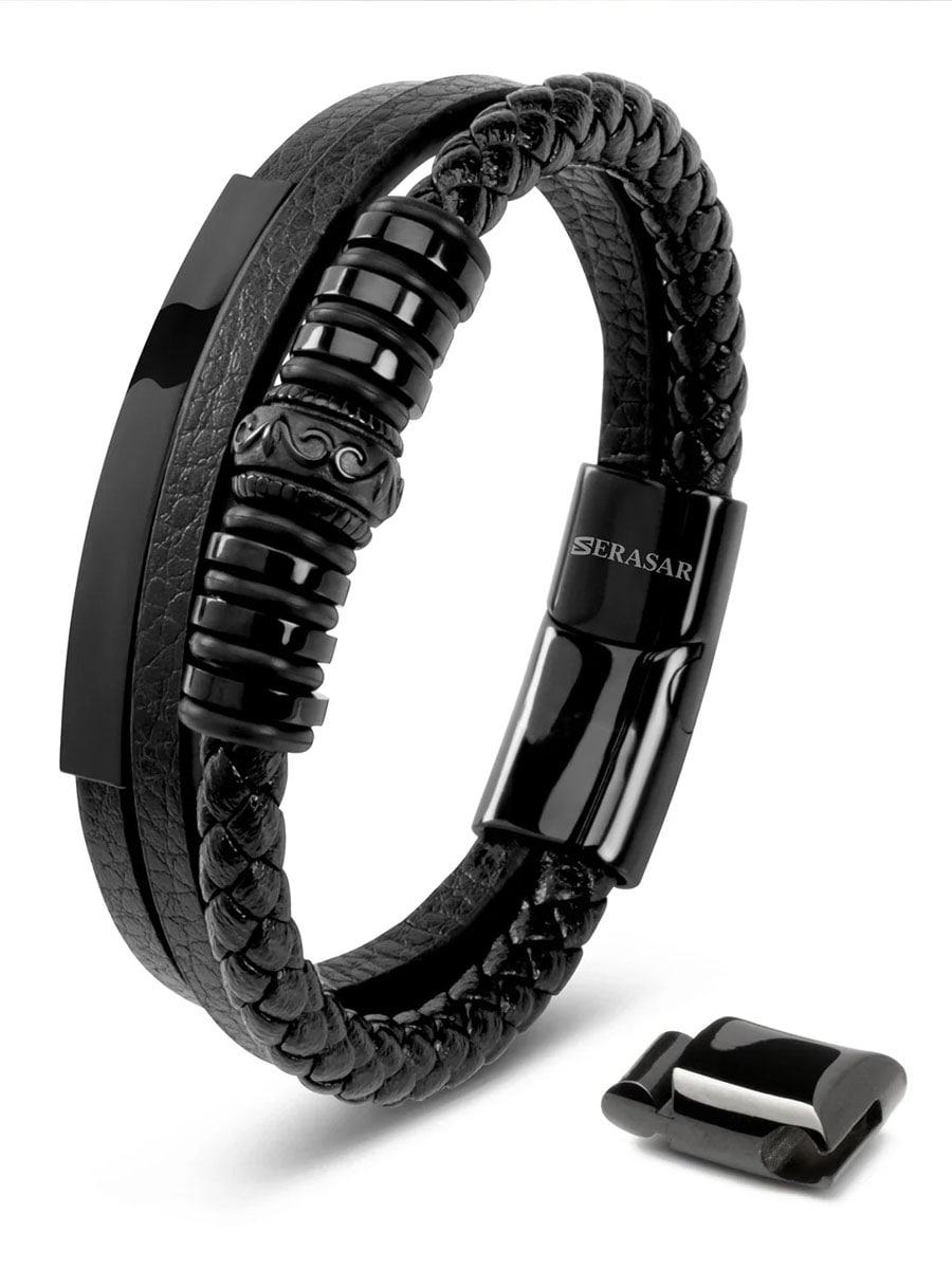 Serasar Shine Leather Armband b024.jpg