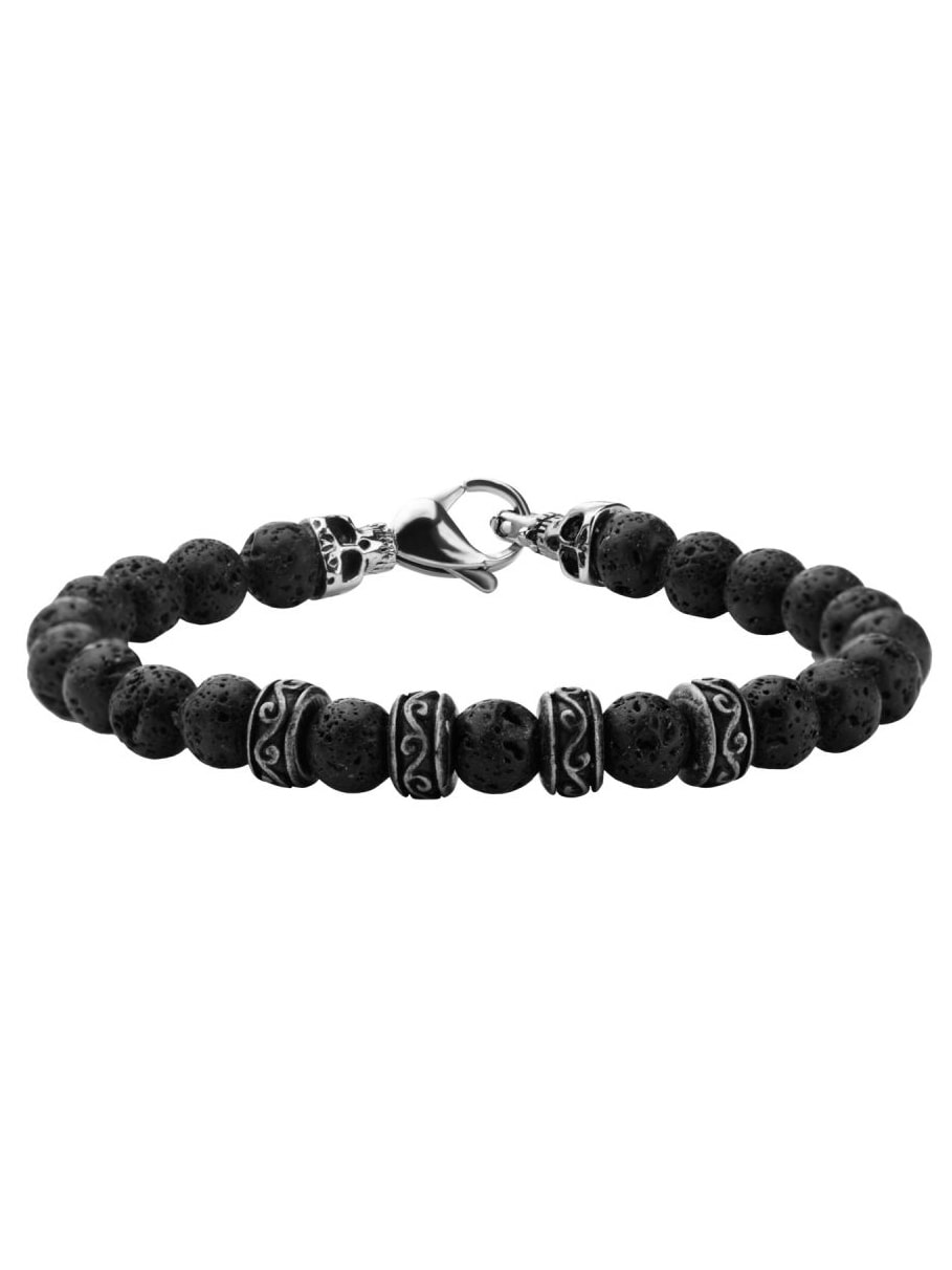 Skull Lava Inox Armband - Svart.jpg