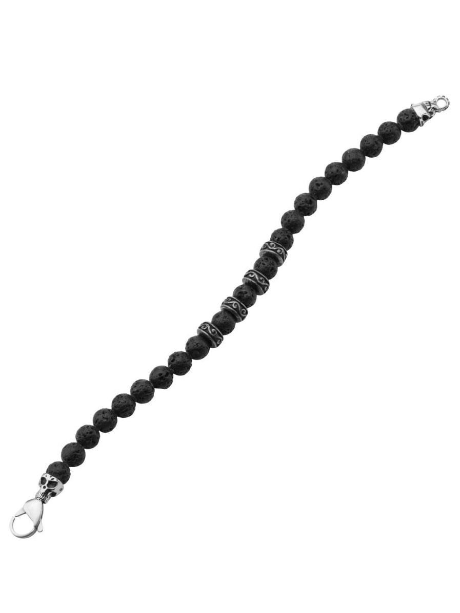 Skull Lava Inox Armband - Svart 1.jpg