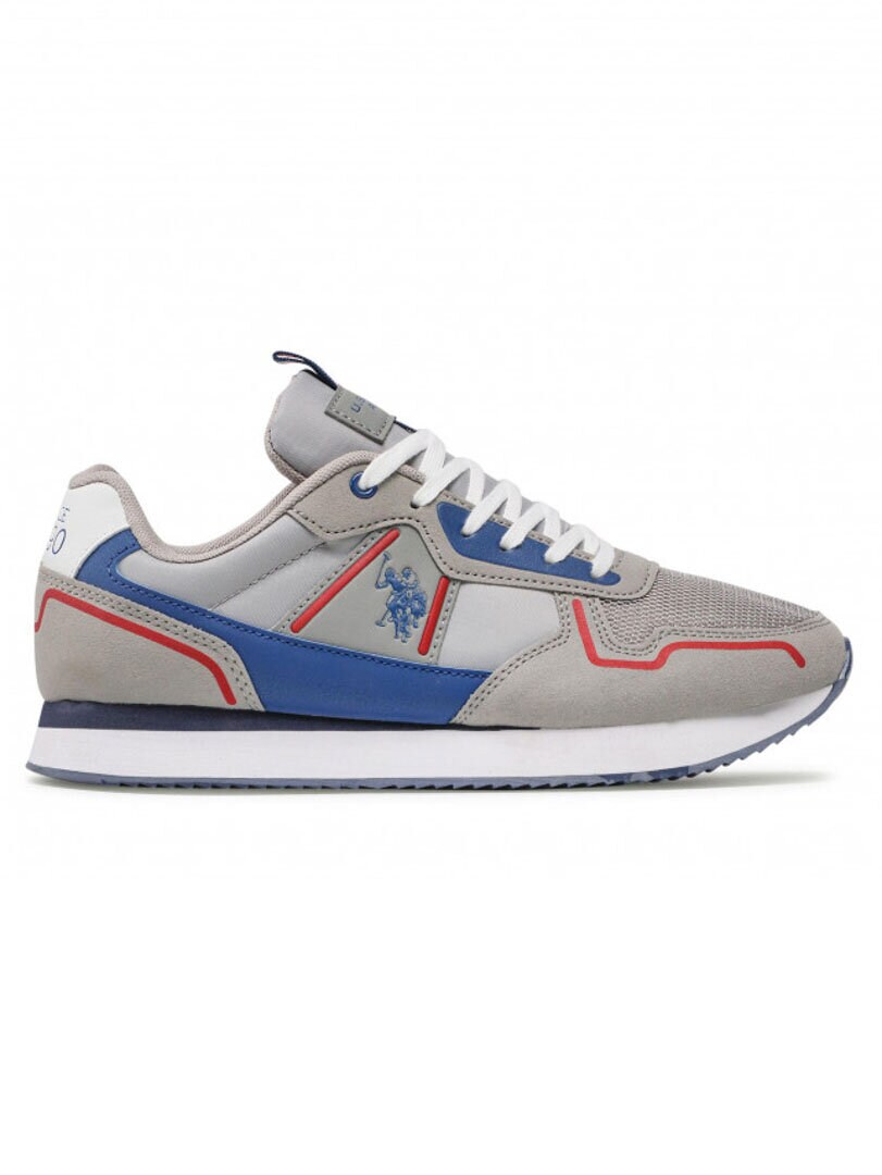 U.S. Polo Sneakers - Lysegrå/Blå