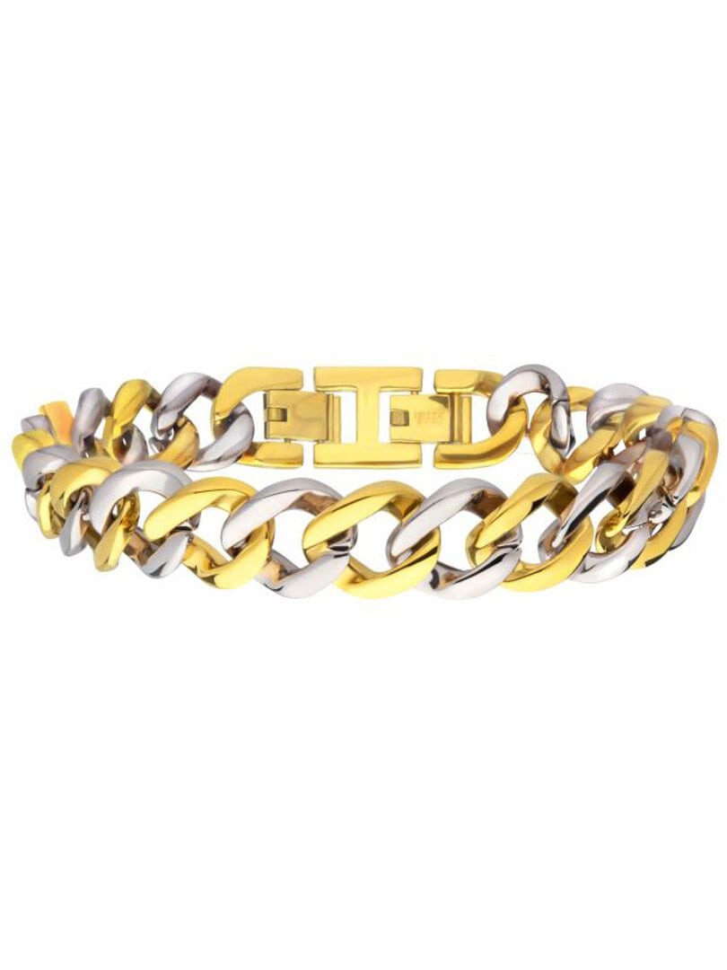 Curb Chain Inox Armbånd - Guld/Sølv