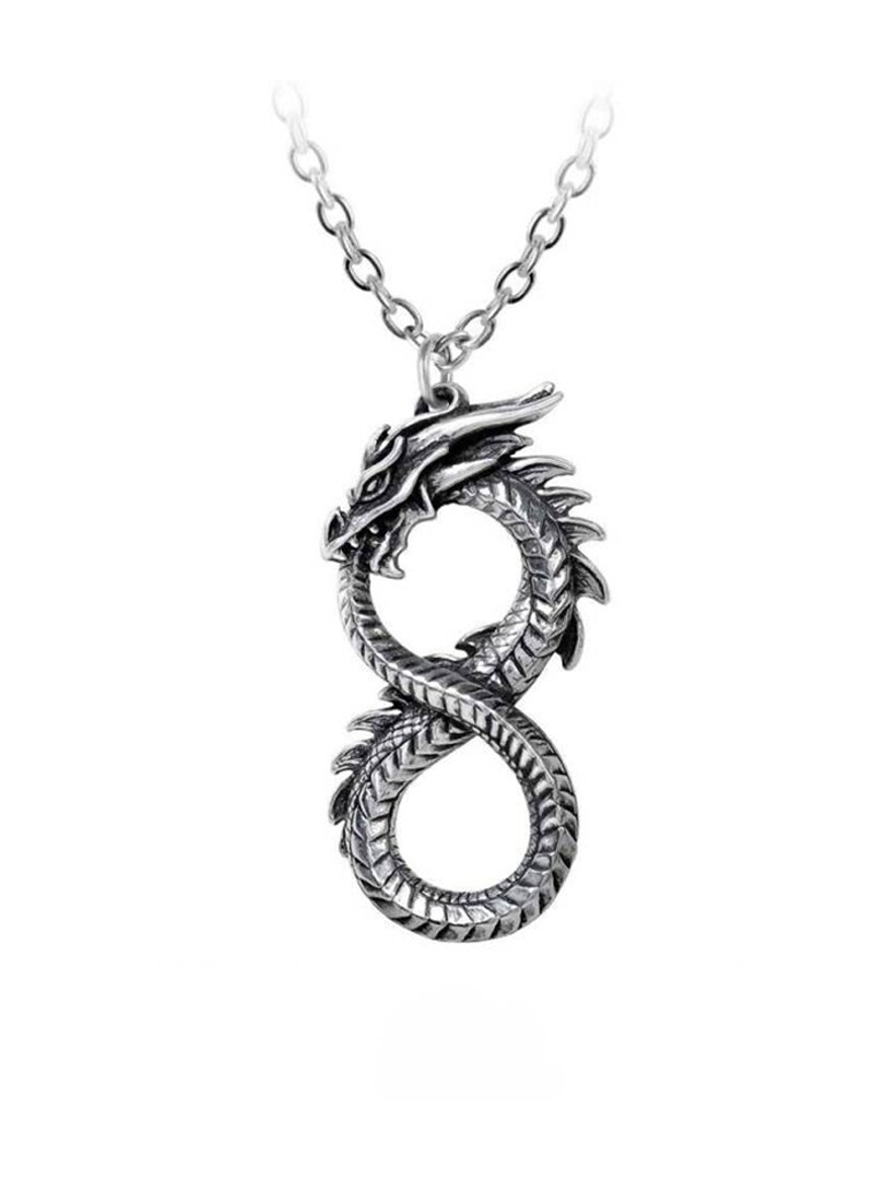 Infinity Dragon Alchemy Halskæde - Sølv